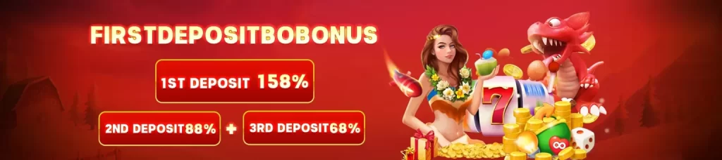 first deposit bonus 158%
